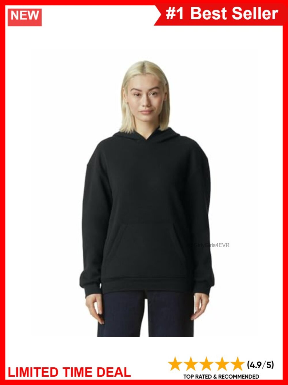 Reflex Fleece Pullover Hoodie Sweatshirt Relaxed Fit Long Sleeve